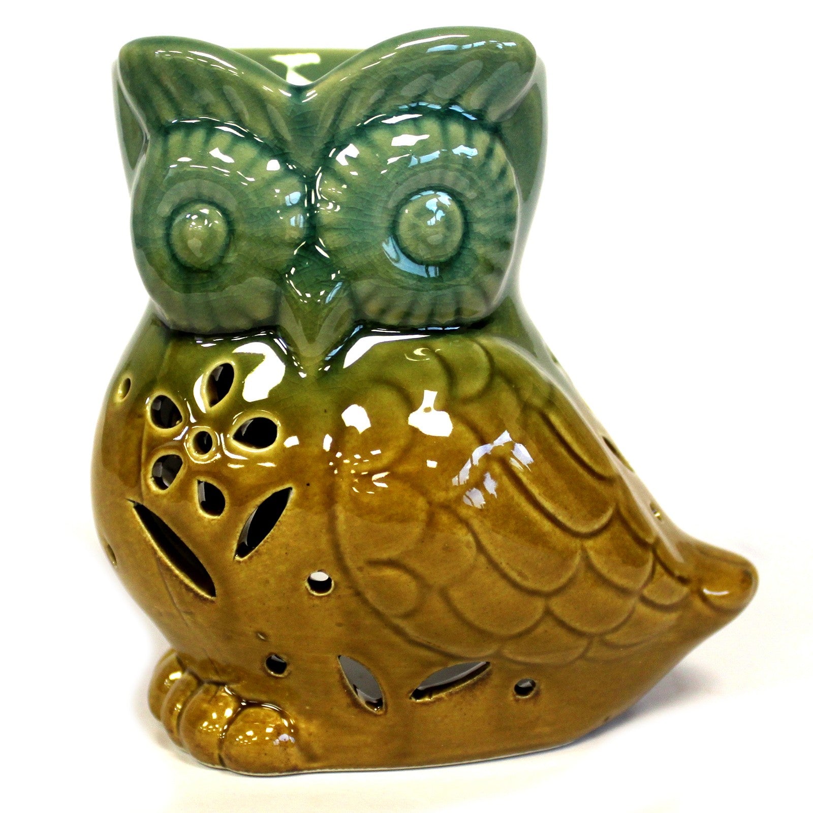 -1-Classic Rustic Oil Burner - Owl Side-on (assorted)-1