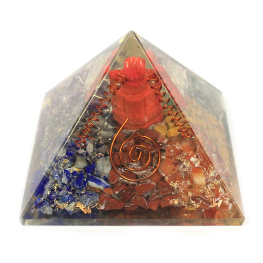 --Lrg Orgonite Pyramid 70mm - Ganesh-