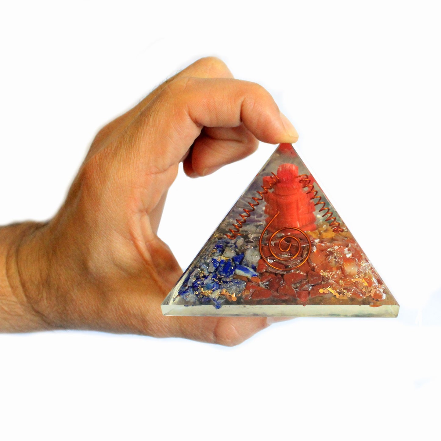 -1-Lrg Orgonite Pyramid 70mm - Ganesh-1