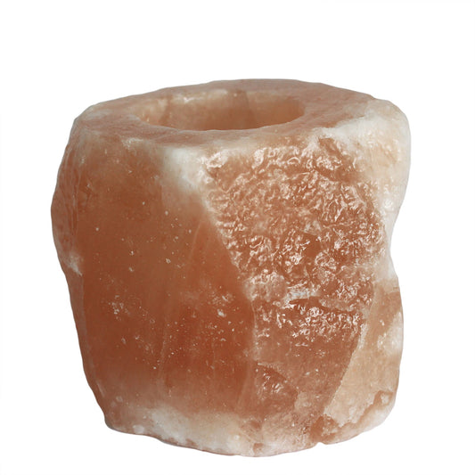 --Quality Natural Salt Candle Holder-