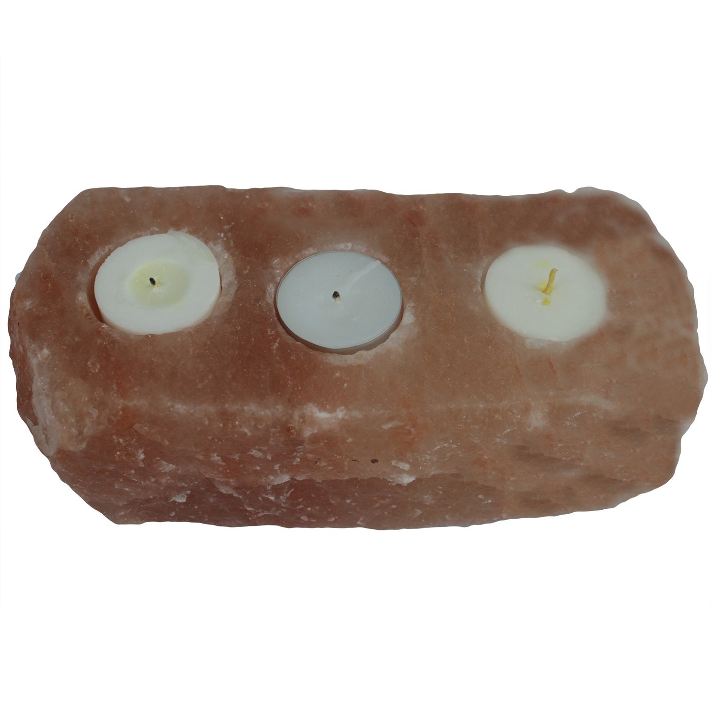 -2-Natural Salt Candle Holder - 3 holes-2