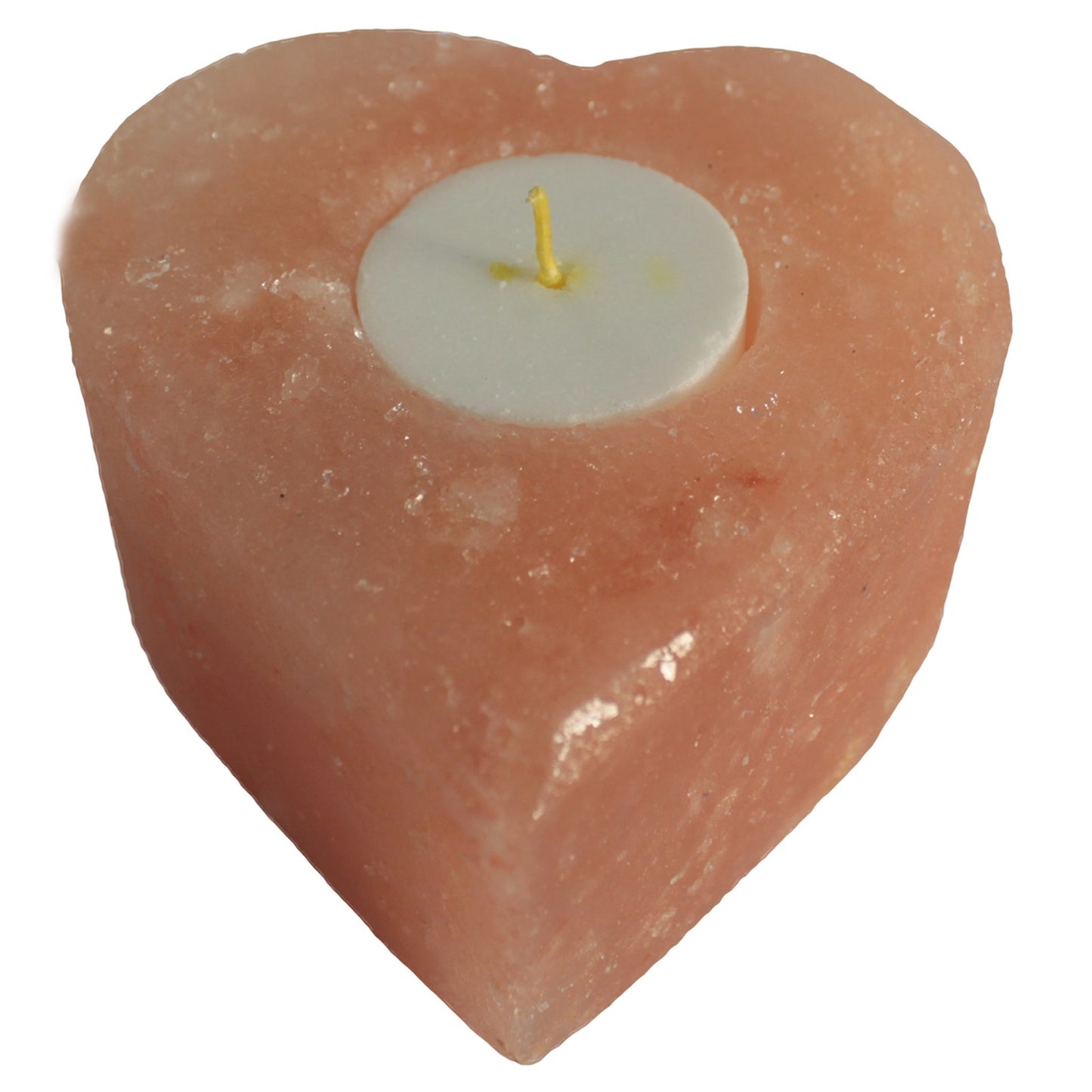 --Salt Candle Holder - Med Heart-