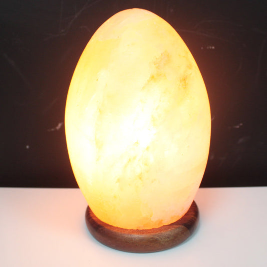 -1-Salt Lamp Egg - Wooden Base-1