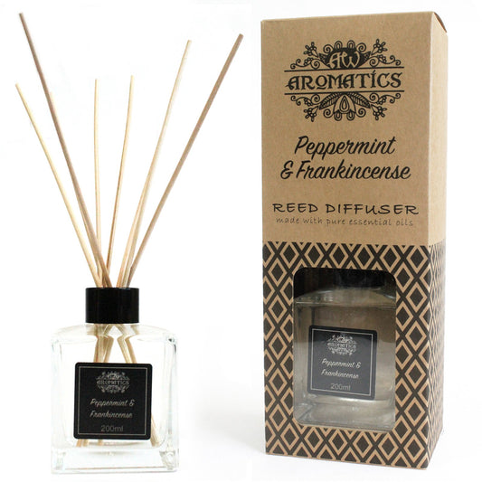 --200ml Peppermint & Frankincense Essential Oil Reed Diffuser-