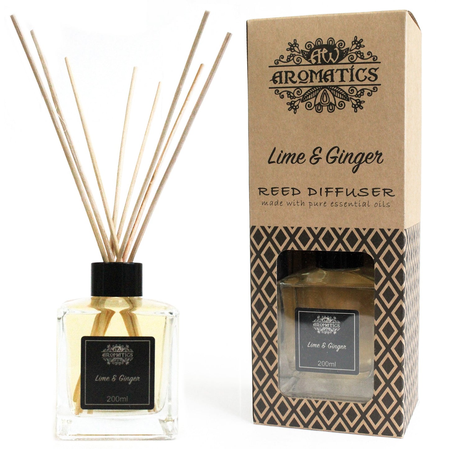 --200ml Lime & Ginger Essential Oil Reed Diffuser-