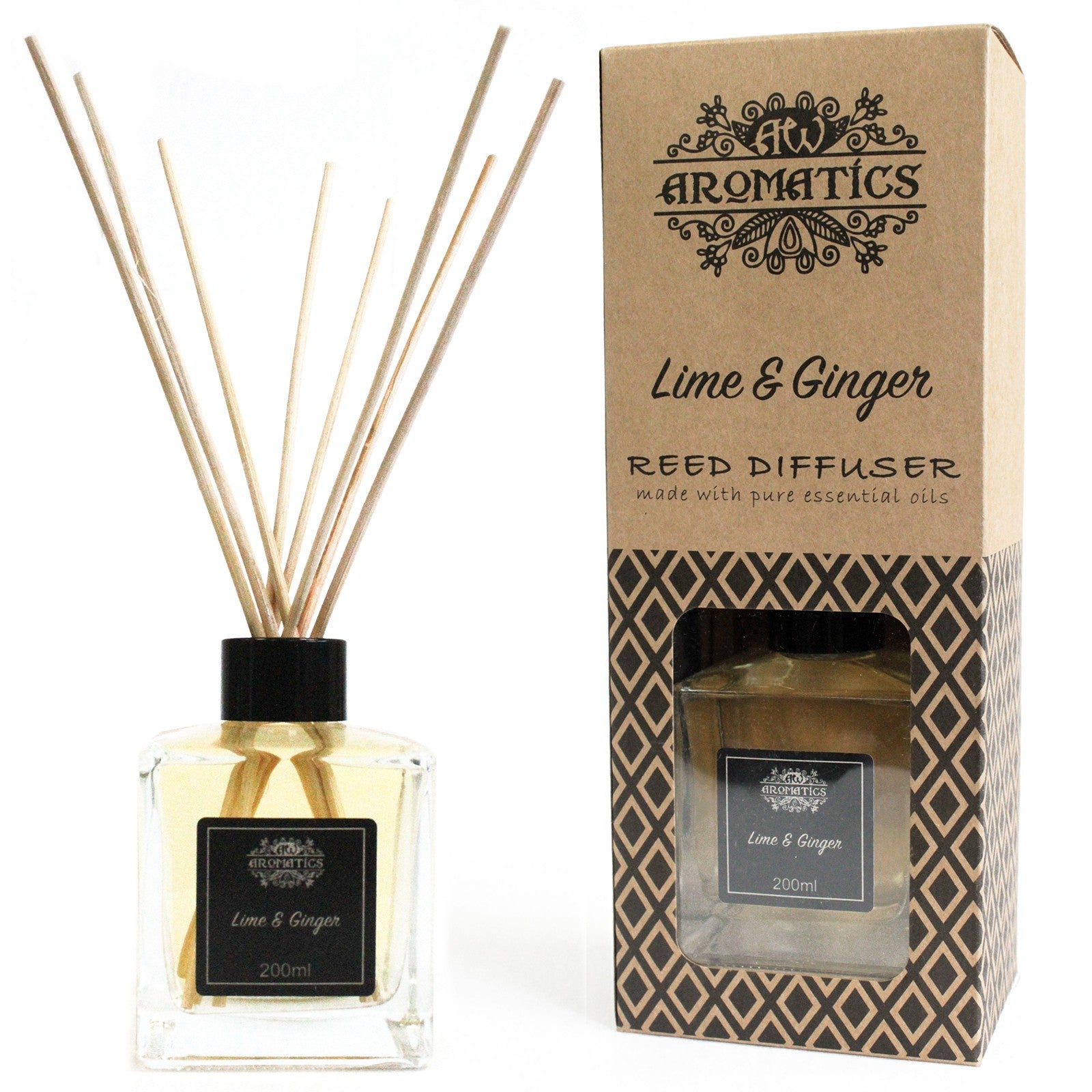 --200ml Lime & Ginger Essential Oil Reed Diffuser-