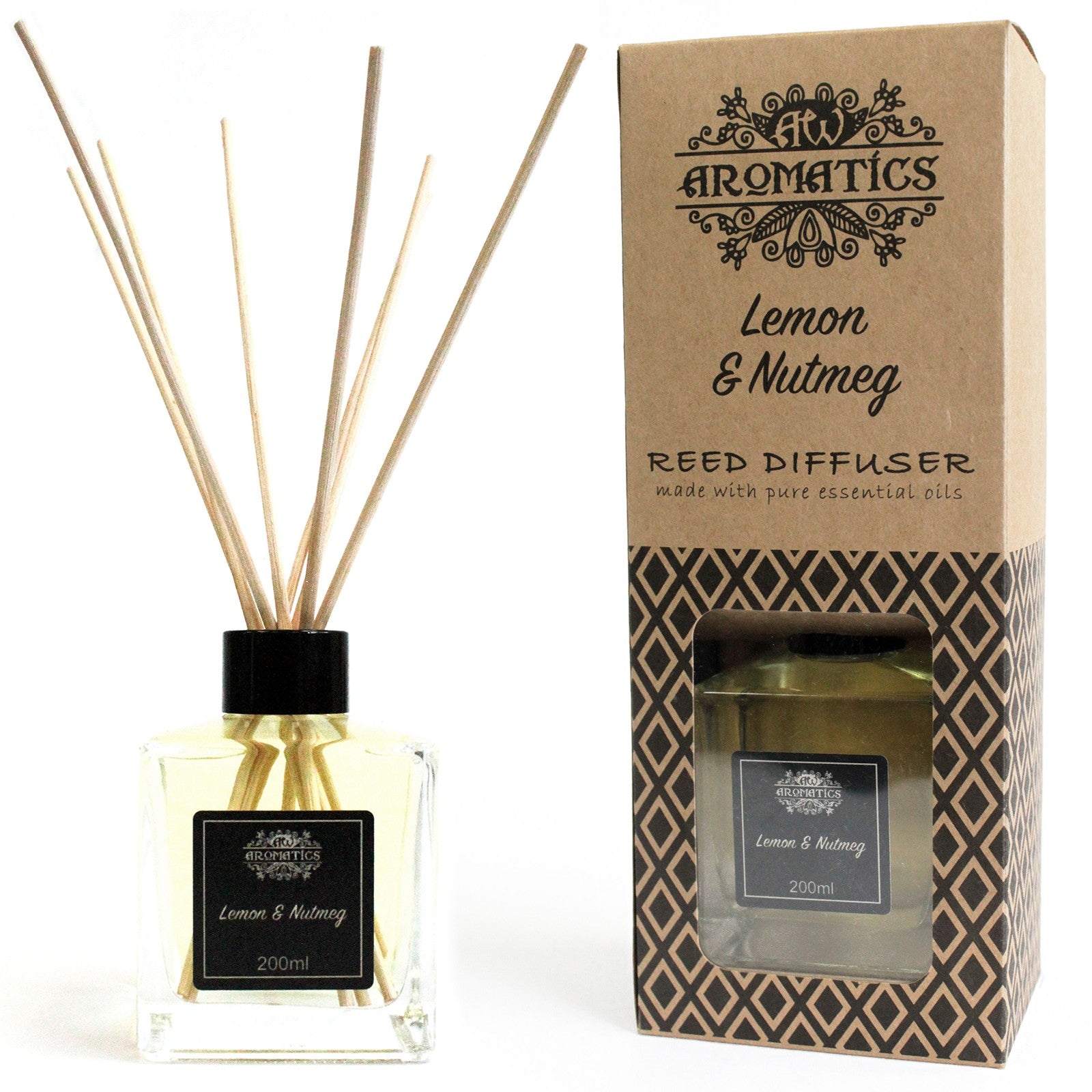 --200ml Lemon & Nutmeg Essential Oil Reed Diffuser-