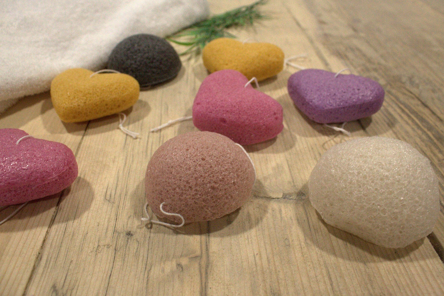 -3-Konjac Heart Sponge - Rose-3