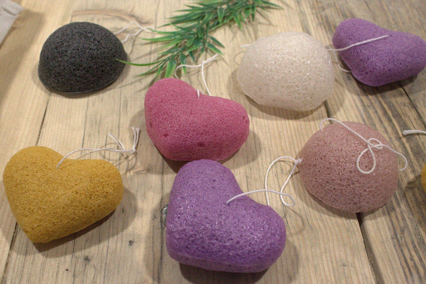 -1-Konjac Heart Sponge - Rose-1