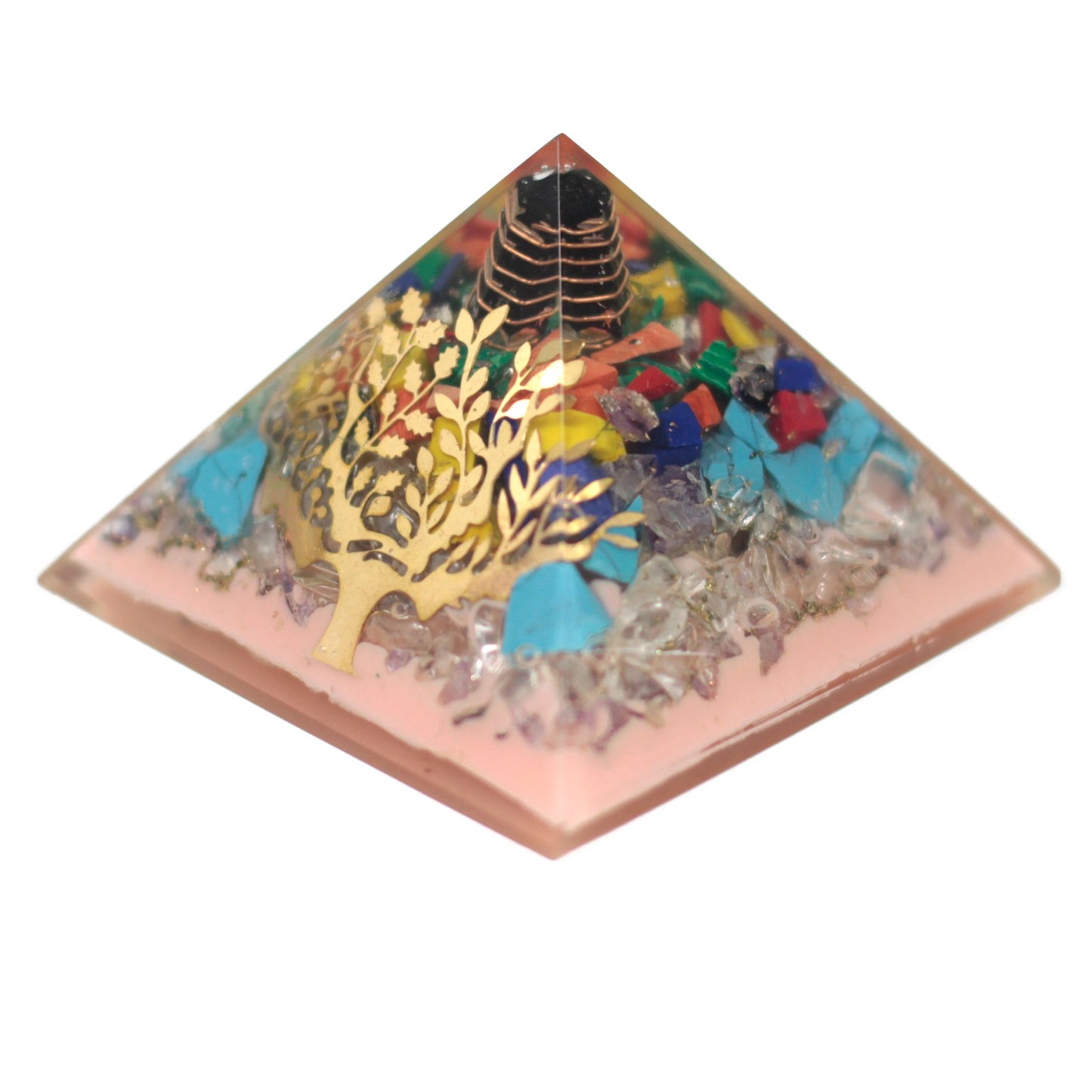 -1-Lrg Organite Pyramid 70mm - Tree（earth base)-1