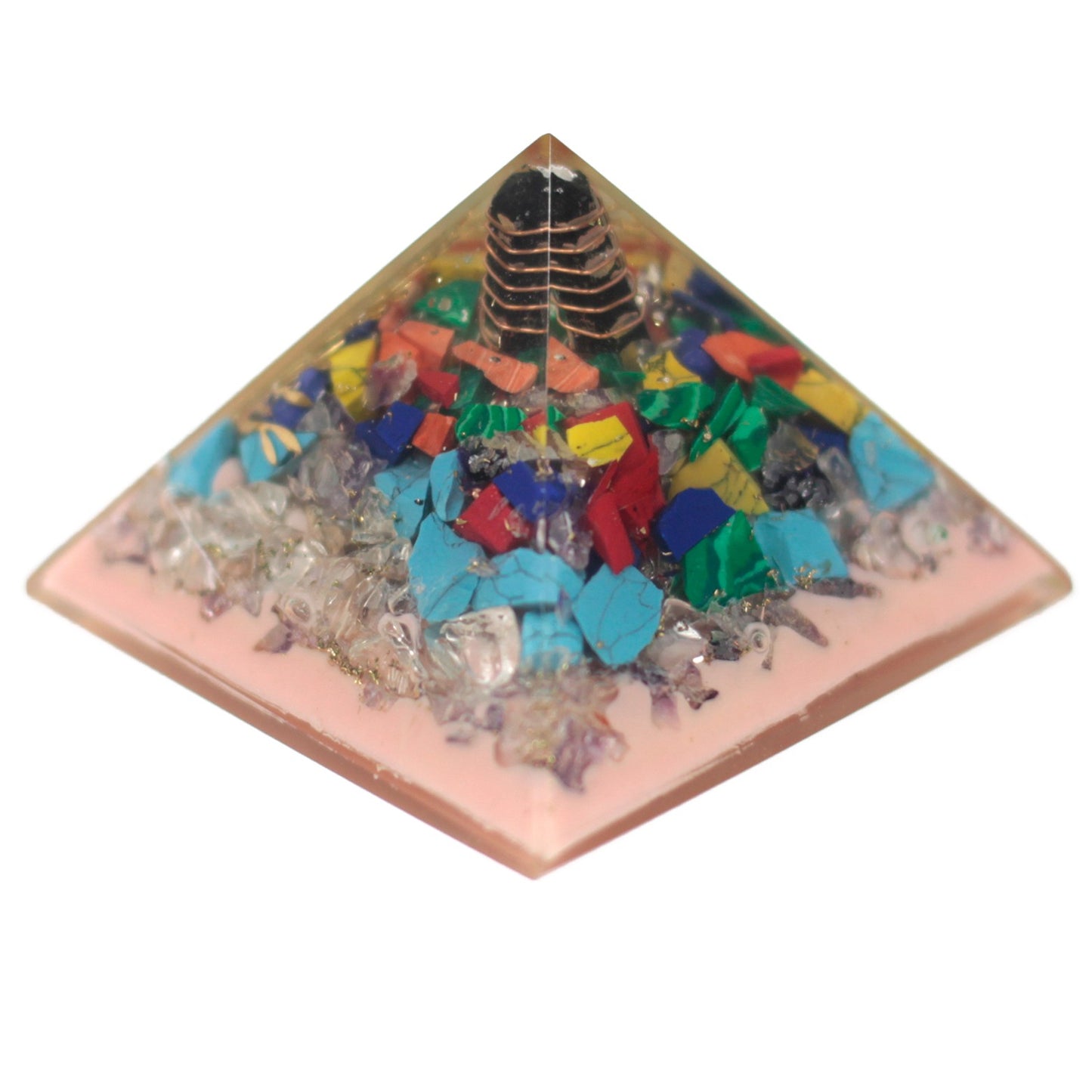 -2-Lrg Organite Pyramid 70mm - Tree（earth base)-2