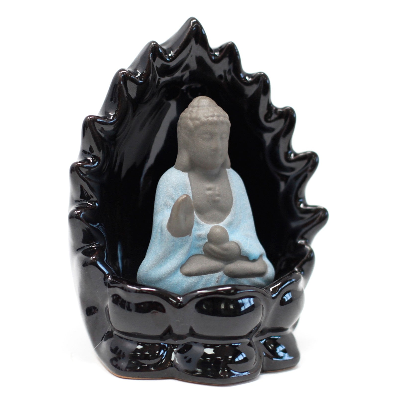 --Back Flow Incense Burner - Buddha & Lights-