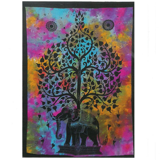 --Cotton Wall Art - Elephant Tree-