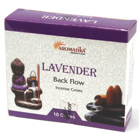 --Aromatica Backflow Incense Cones - Lavender-