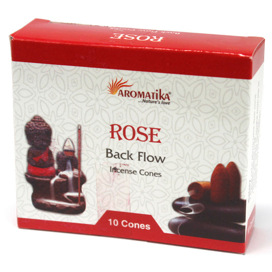 --Aromatica Backflow Incense Cones - Rose-