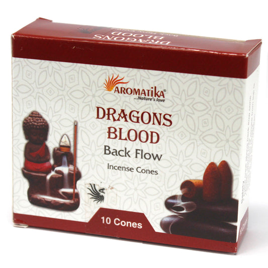 --Aromatica Backflow Incense Cones - Dragons Blood-