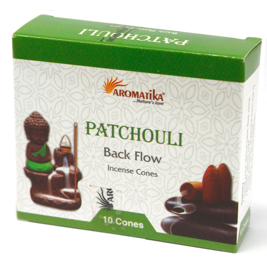 --Aromatica Backflow Incense Cones - Patchouli-