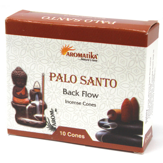 --Aromatica Backflow Incense Cones - Palo Santo-