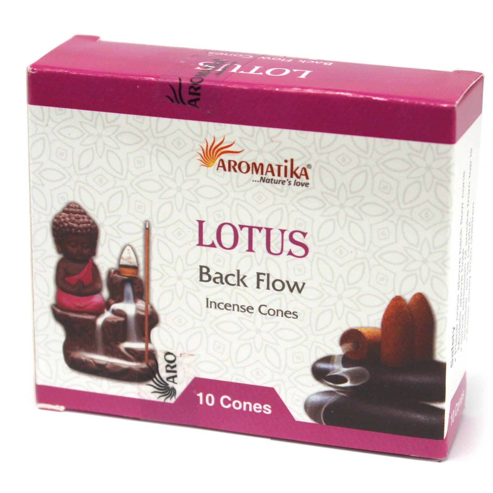 --Aromatica Backflow Incense Cones - Lotus-