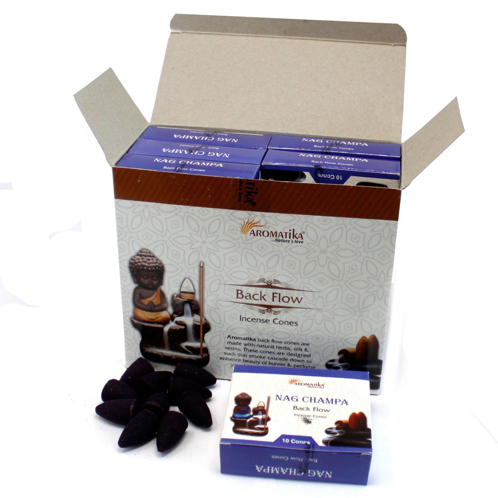 -2-Aromatica Backflow Incense Cones - Lavender-2