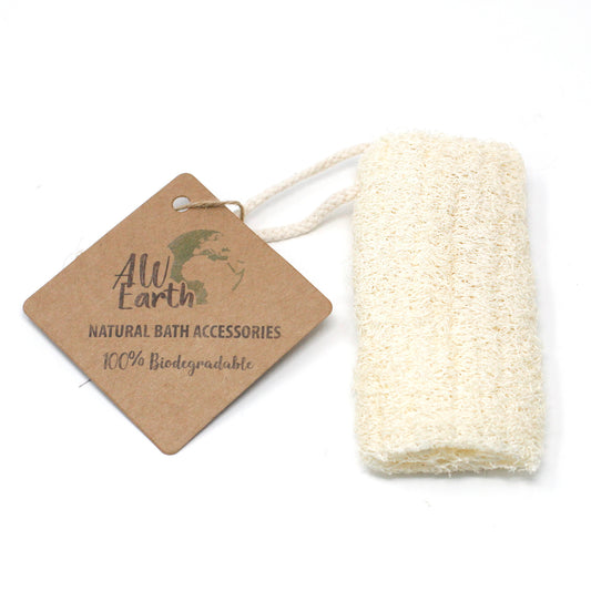 --Natural Loofah Scrub on Rope - 5" - 12.7 cm-