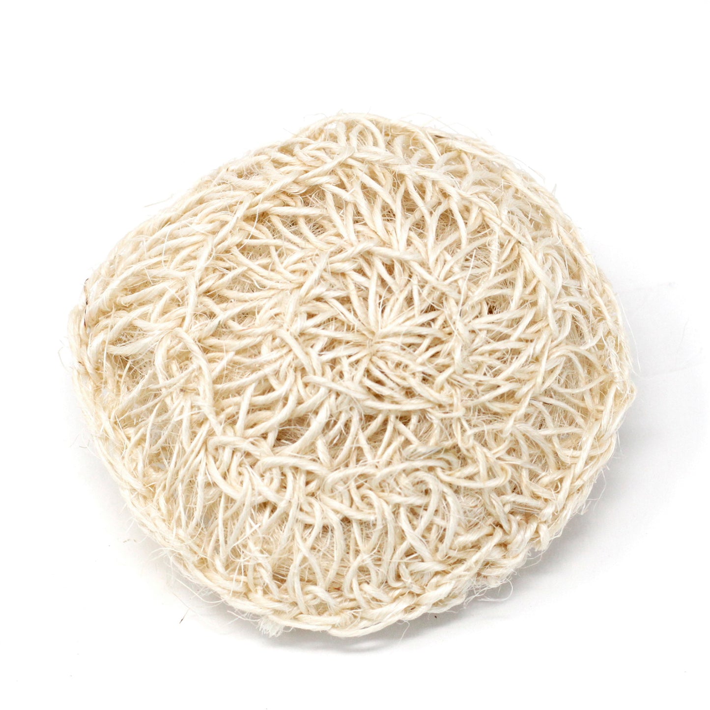 --Sisal Sponge and Scrub - Soft Round Exfoliating Cushion-