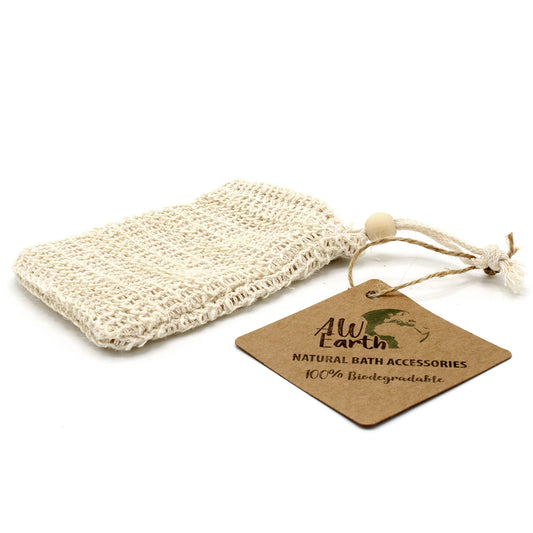 --Nature Soap Bag - Washed Jute-