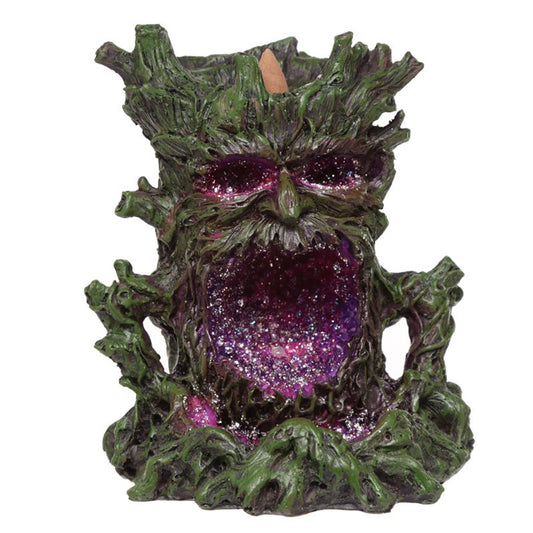 --Crystal Green Man LED Backflow Incense Burner-