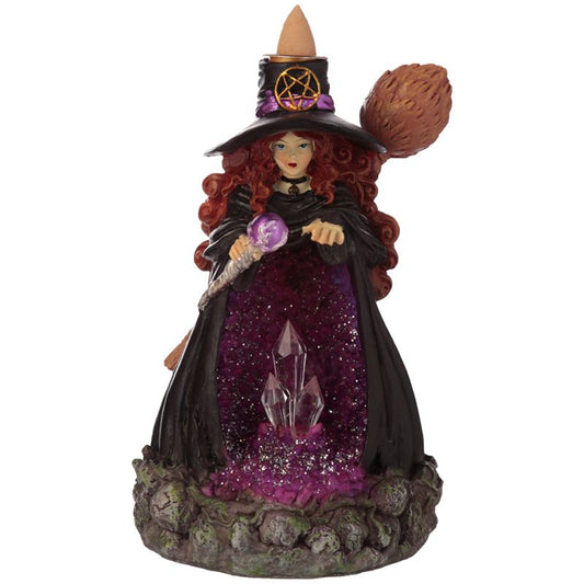 --Witches Crystal Cave LED Backflow Incense Burner-