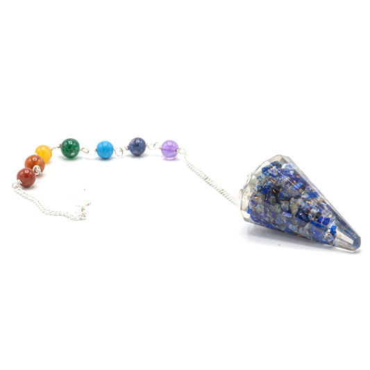 --Orgonite Power Chakra Pendulum - Lapis-