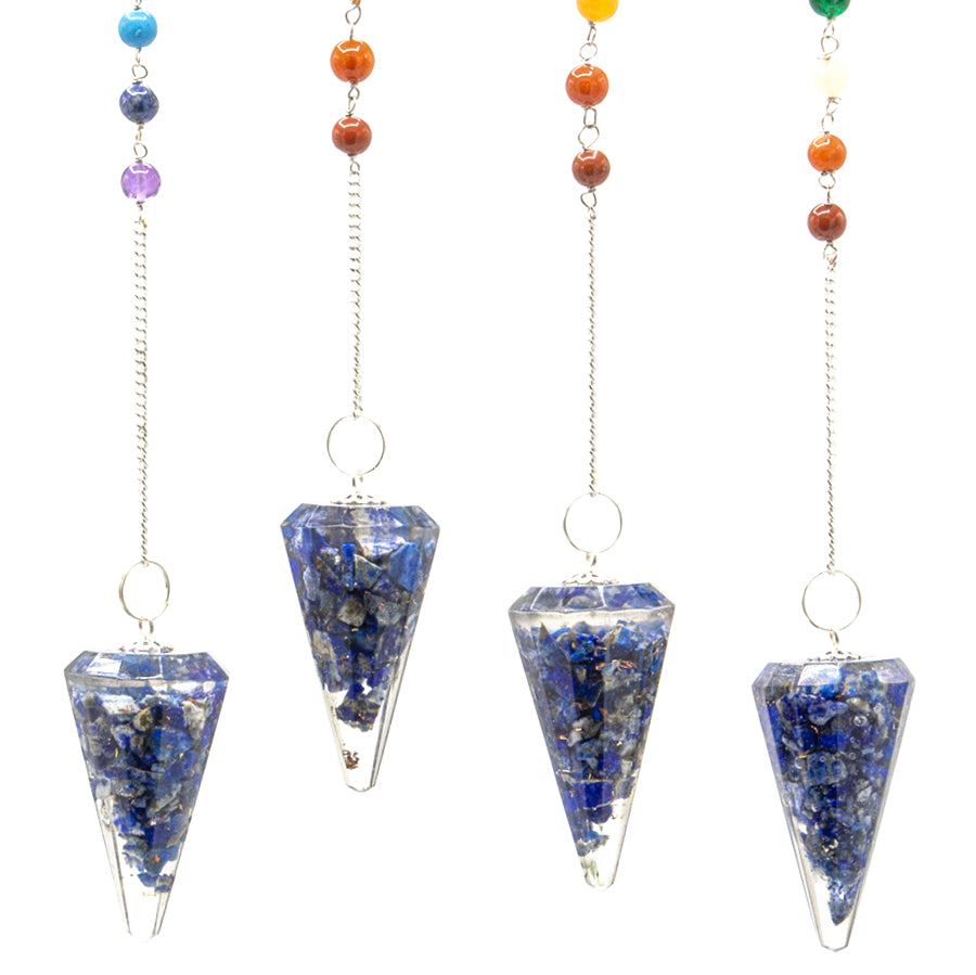 -1-Orgonite Power Chakra Pendulum - Lapis-1