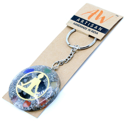 --Orgonite Power Keyring - Buddha Seven Chakra-