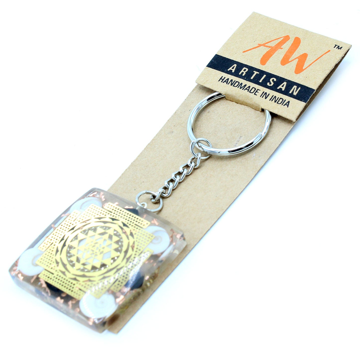 --Orgonite Power Keyring - Home Protect Tourmaline-