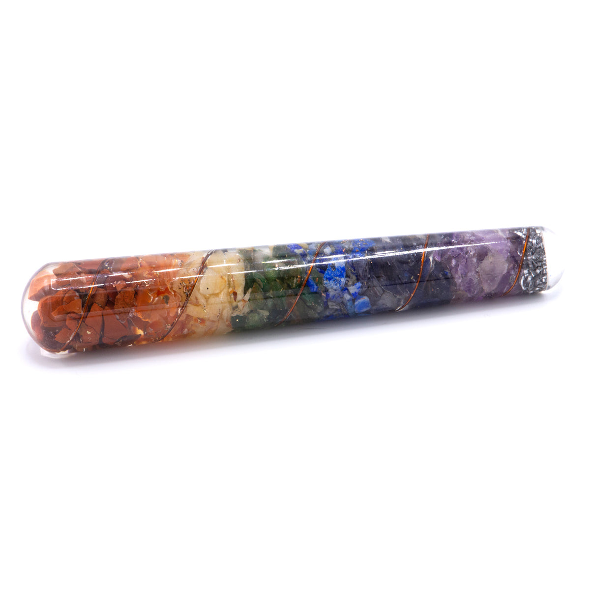 --Orgonite Chackra and Copper Healing Wand - 140 x 30 mm-