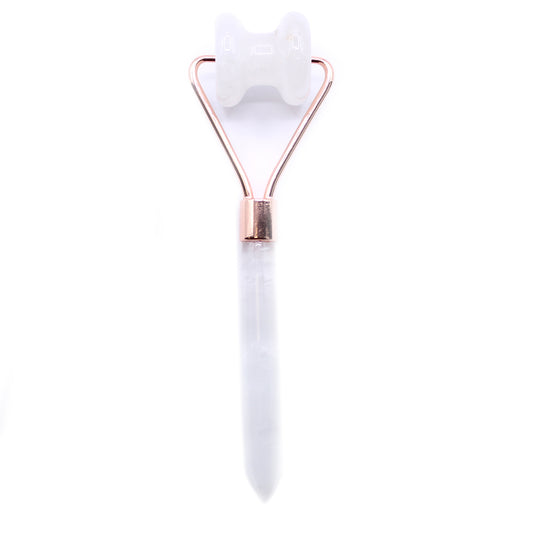 --Gemstone Jawline Roller - Rock Quartz-