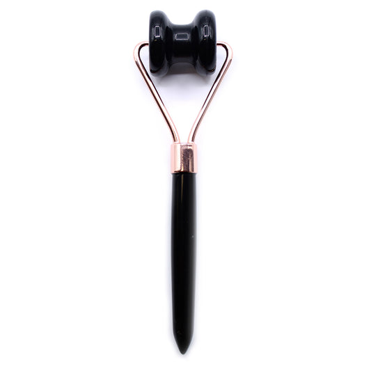 --Gemstone Jawline Roller - Black Obsidian-