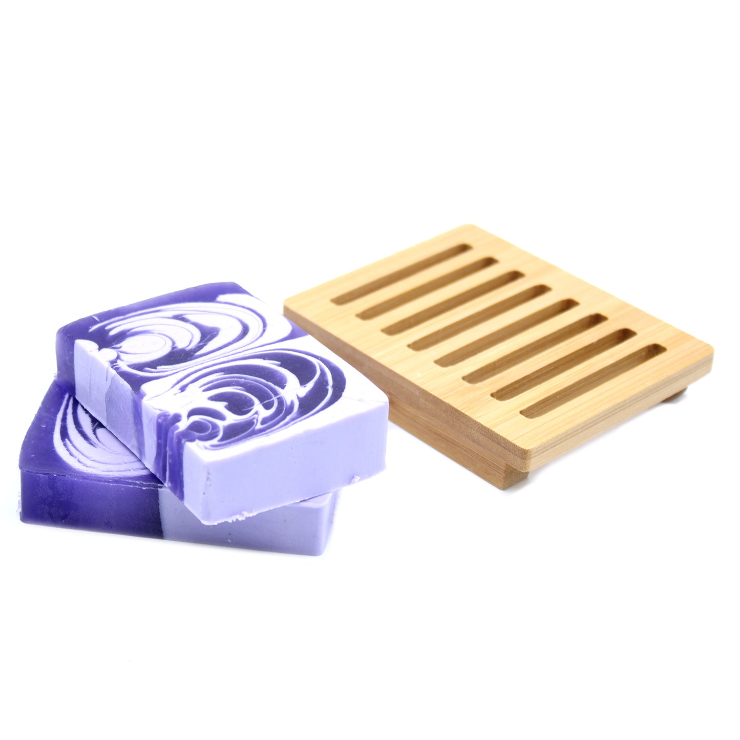 -2-Handcrafted Soap 100g Slice  - Lilac-2