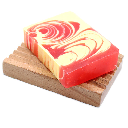 --Handcrafted Soap 100g Slice  - Strawberry-