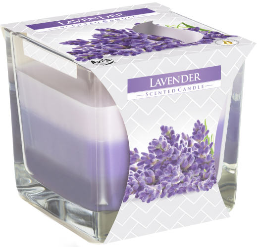 --Rainbow Jar Candle - Lavender-