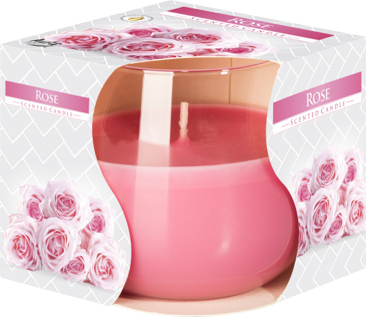 --Scented Glass Jar Candle - Rose-