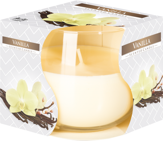 --Scented Glass Jar Candle - Vanilla-