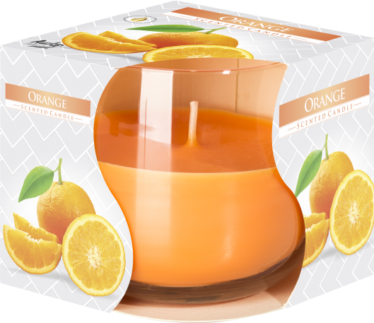 --Scented Glass Jar Candle - Orange-