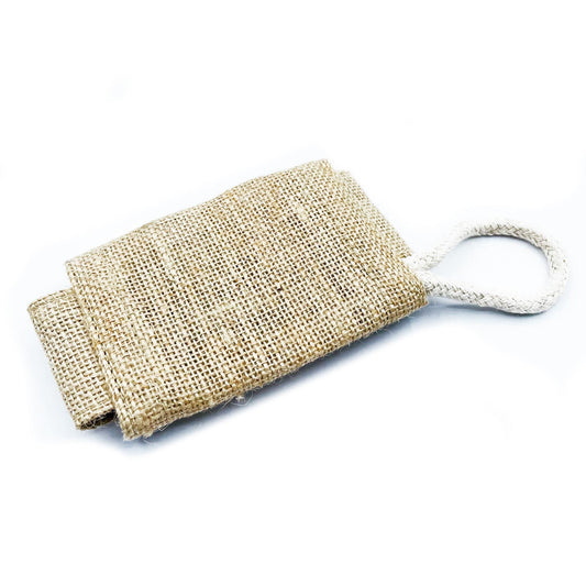 --Jute Scrub Soap Pouch - Natural-