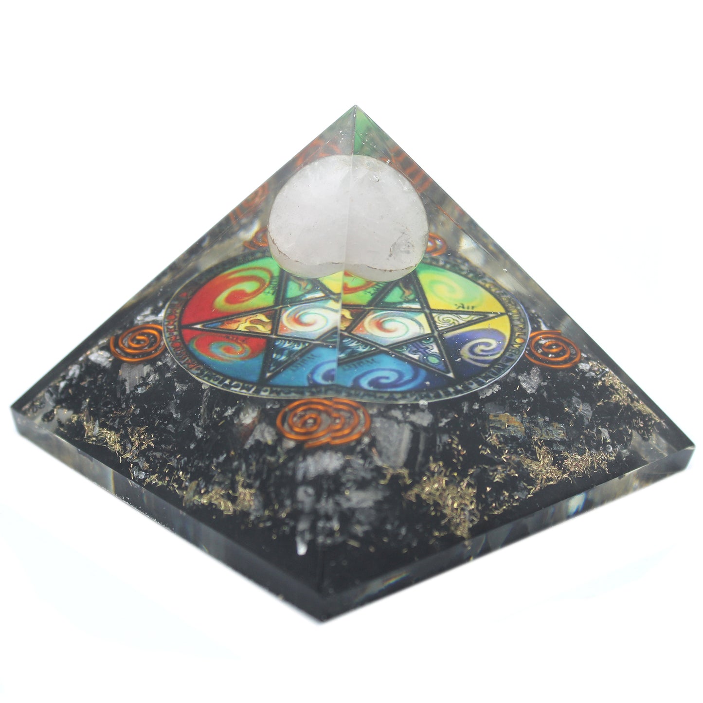 -1-Orgonite Pyramid - Midnight Pentagon - 70mm-1