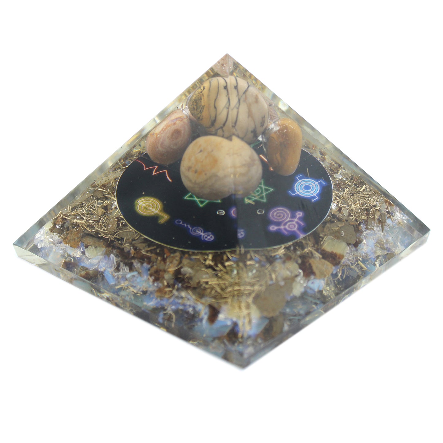 -1-Orgonite Pyramid - Midnight Reiki - 70mm-1