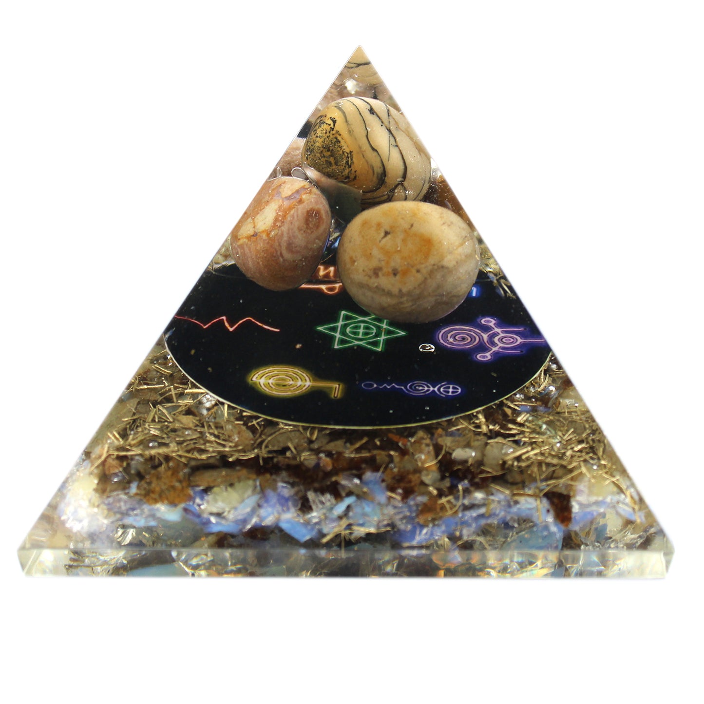 --Orgonite Pyramid - Midnight Reiki - 70mm-