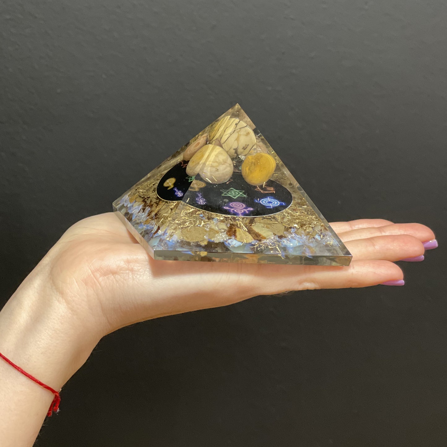 -2-Orgonite Pyramid - Midnight Reiki - 70mm-2