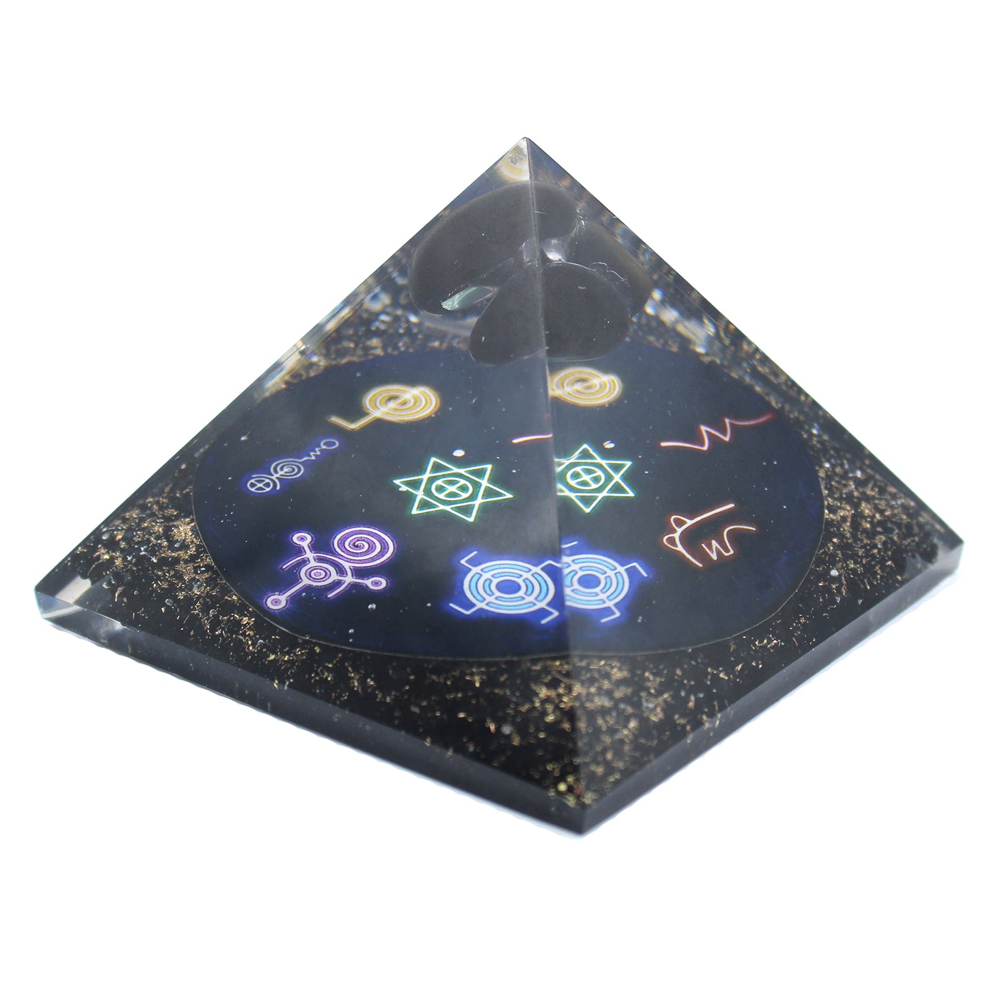 -1-Orgonite Pyramid - Midnight Reiki - 90mm-1