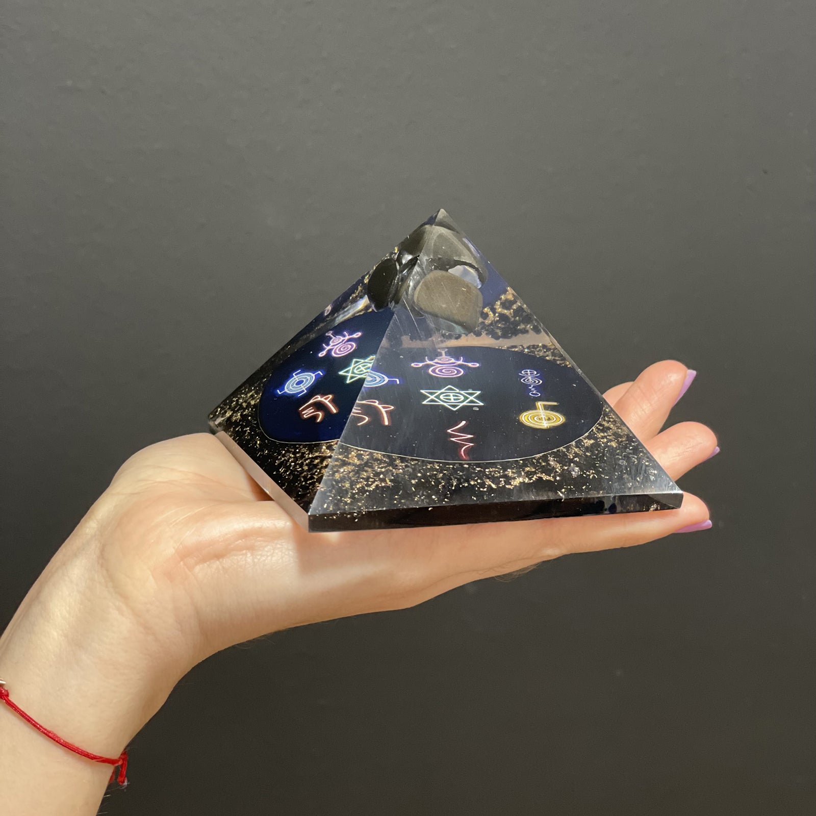 -2-Orgonite Pyramid - Midnight Reiki - 90mm-2