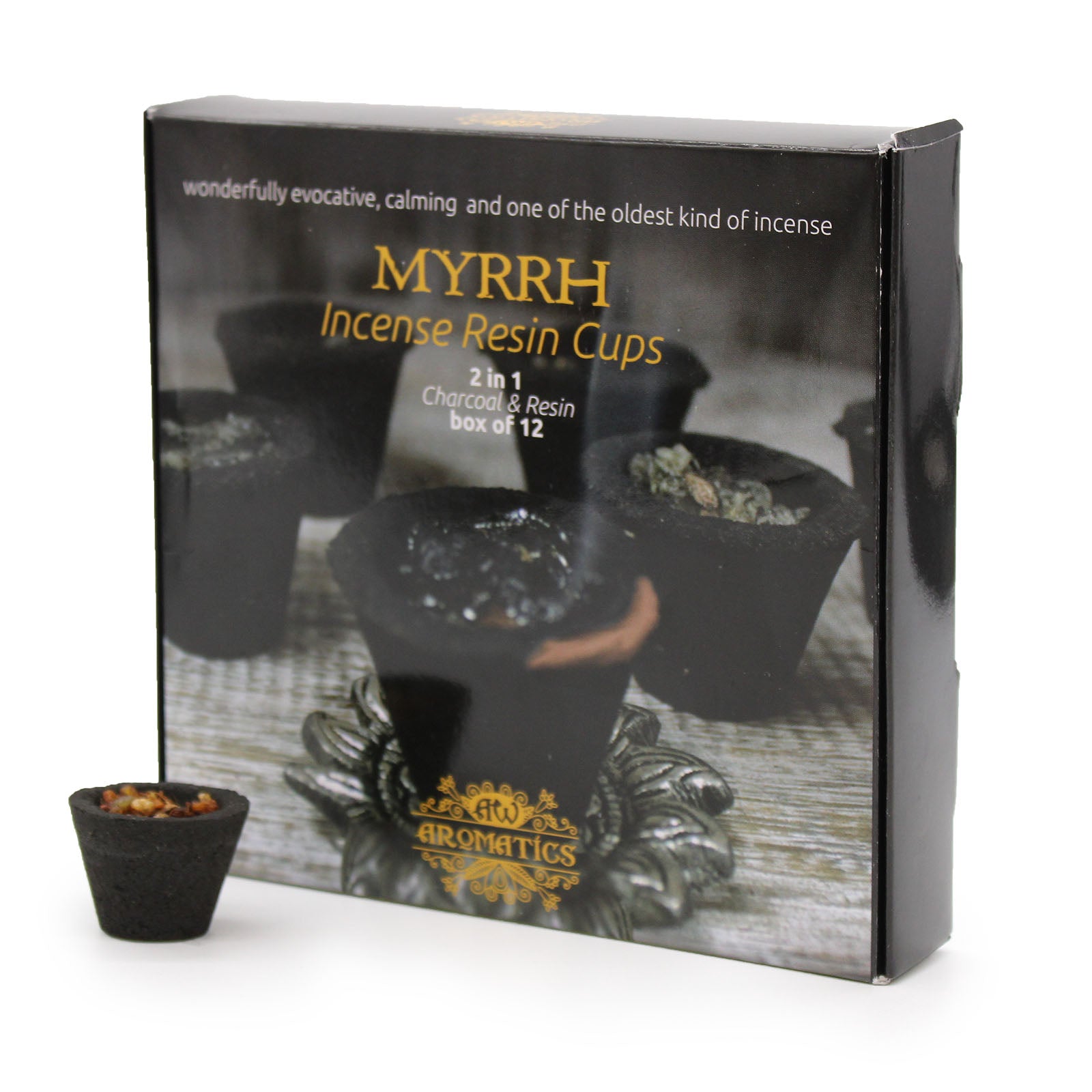 -3-Box of 12 Resin Cups - Myrrh-3